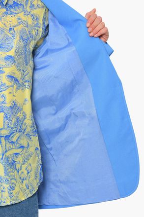 Stella McCartney Blazer in Misto Cotone Twill con Tasche ad Aletta Stella McCartney
