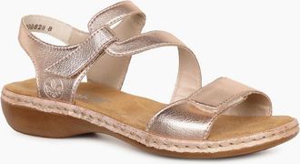 Rieker Womens Sphere Womens Riptape Sandals - Brown - Size: 7.5