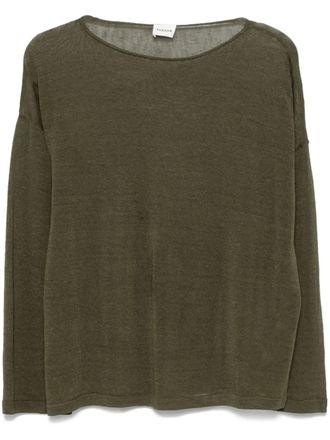 P.A.R.O.S.H. fine-knit blouse - women - Linen/Flax - S - Green