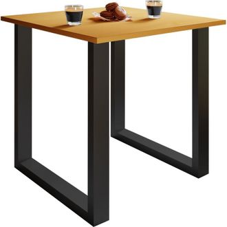 VCM Tavolo da pranzo in legno VCM Premium a. 76 x l. 80 x p. 50 cm Tavolo da cucina Tavolo da pranzo Xona u (Nero / Faggio)