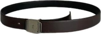 Saint Laurent Pre-owned Vintage Riem - Dames - Vintage Accessoires - Bruin - ONE Size - Leer - Vintage