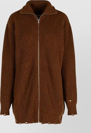 Maison Margiela longline wool sweater high collar