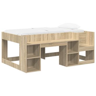 vidaXL Cama Infantil Con Almacenamiento Roble Sonoma 80 X 160 Cm Vidaxl