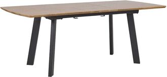 Beliani Extending Dining Table SALVADOR Dark Brown 160/200 cm 90 cm