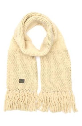 AllSaints Mix Yarn Handk-Knit Scarf in Sand Beige at Nordstrom Rack