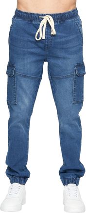 Crosshatch Heren Malimore Gesloten Enkellange Cargo Jeans (Stone Wash)