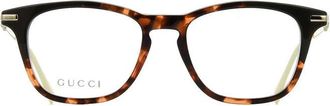 Gucci GG0919O003 Tortoiseshell Acetate Square Eyeglasses - Gold
