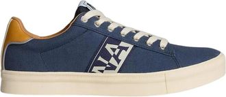 Napapijri Schoenen, Heren, Blauw, 44 EU, Katoen, Blauwe Canvas Sneakers Casual Stijl