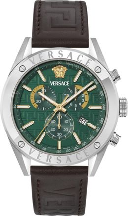Versace Athletic Chrono Leather Strap