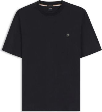 BOSS Mercerized-cotton T-shirt with Double B monogram