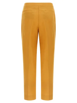 Herno 100% Linen Trousers - Orange