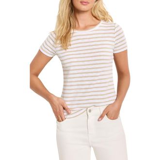 Nic+Zoe Stripe T-Shirt in Neutral Multi at Nordstrom Rack, Size X-Small
