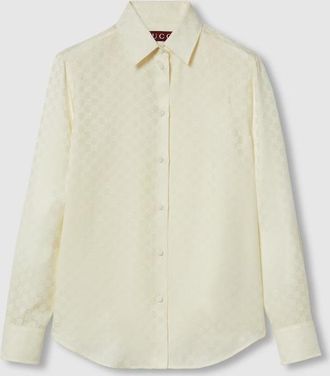 Gucci GG Cr&ecirc;pe Silk Shirt, White, Ready-to-wear