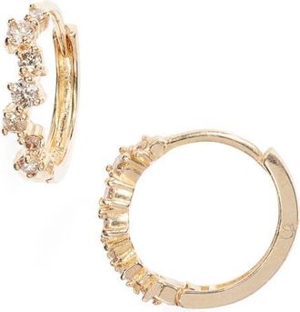 Set & Stones Odessa Diamond Huggie Hoop Earrings in Gold at Nordstrom