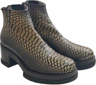 SAPIO Womens N171 Leather Boot In Giallo