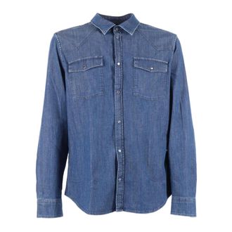 Dondup Denim Shirts, male, Blue, Size: L Camicia