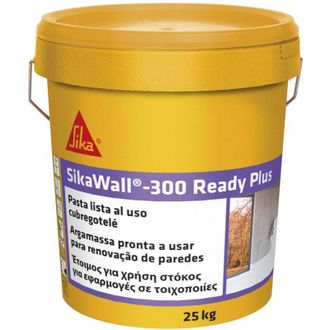 Sika Wall-300 Ready Plus, Masilla Acrylica Lista Para Usar Para Puenteo De Fisuras Y Peque&ntilde;as Reparaciones, Blanca, 25 Kg - Sika