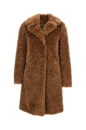 Herno Brown Faux Fur Lapels Coat