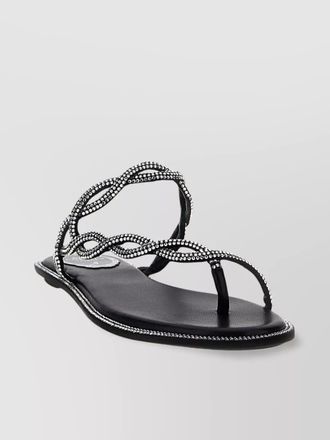 Rene Caovilla satin braid sandals