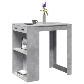 Berkfield Home Bar Table Concrete Grey 102x70x103.5 cm Engineered Wood