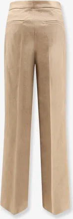 Pinko Womens Trousers Brown Linen