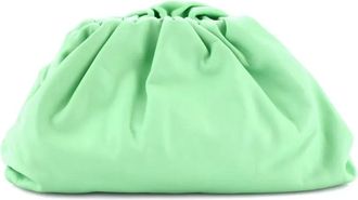 Bottega Veneta The Pouch Leather Teen clutch bag - Groen