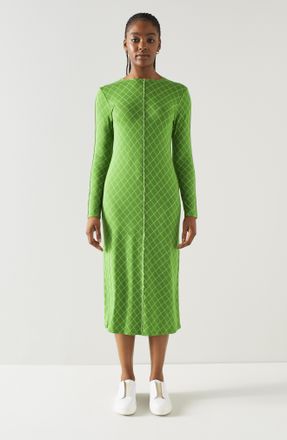 L.k. Bennett Womens Annie Dresses,Lime - Green Wool - Size 14 UK