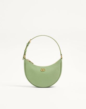 Valentino Garavani Mini Borsa Hobo VLogo Signature In Vitello Granato Donna MENTA UNI
