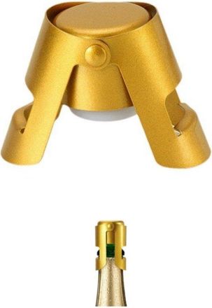OEM Tapones De Champ&aacute;n De Acero Inoxidable Dorado, Paquete De 3 Unidades, Con Junta De Silicona, Reutilizables Para Prosecco Y Vino Espumoso