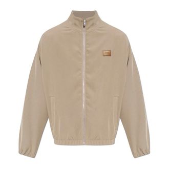 Amiri Light Jackets, male, Beige, Size: XL Stand-up Collar Jacket