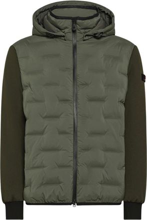 Peuterey Winter Jackets, male, Green, S, Green Padded Coat with Hood