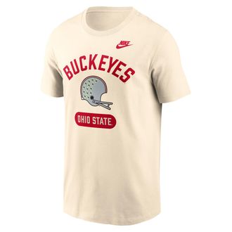 Nike Ohio State Legacy Arch Helmet Nike Mens College T-Shirt in White | N19915AOBV-FMQ