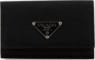 Prada Pre-owned Accessories, female, Black, Size: ONE SIZE Pre-owned Nylon Key Holder