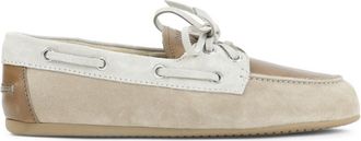 Miu Miu Beige Lace-up Loafers