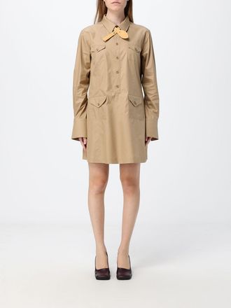 Celine Long-Sleeve Mini Shirtdress in a Cotton and Silk Blend