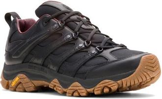 Merrell Moab 3 Luxe Leather Hiking Shoe in Black/Gum at Nordstrom, Size 10.5