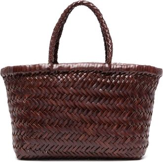 Dragon Diffusion Mini Flat Gora tote bag - women - Leather - One Size - Brown