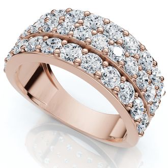 Pompeii3 1 3/4Ct Diamond 8mm Wide Chelsea Wedding Ring Anniversary Band Gold Lab Grown