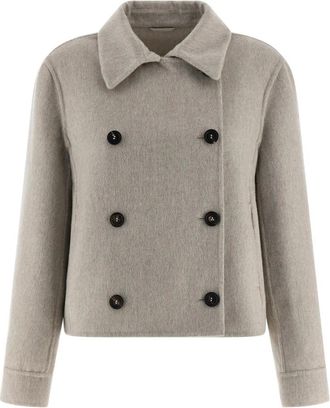 Brunello Cucinelli Mujer, Abrigos, Gris, Talla: S