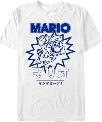 Nintendo Mens Nintendo Super Mario Raccoon Black and White T Shirt at Nordstrom, Size Xxx-Large