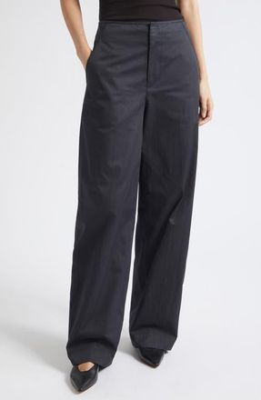 Vince Clean Waist Cotton Pants in Ink at Nordstrom, Size 14