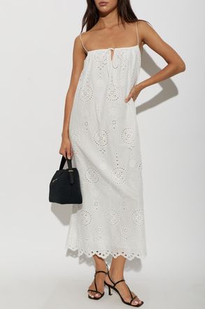 Matteau Lace Dress With Spaghetti Straps, Womens, White