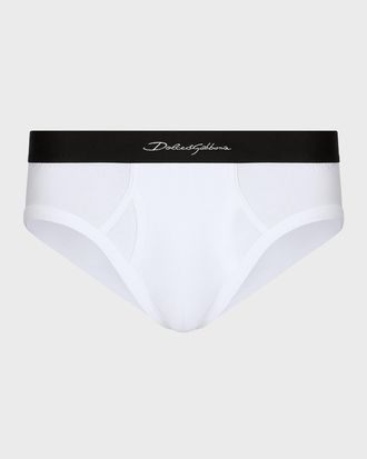 Dolce & Gabbana Men & apos;s Italic Logo Midi Briefs