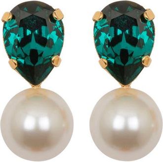 Jennifer Behr Cimone Drop Earrings in Emerald at Nordstrom