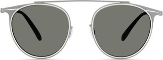 MODO Browline Sunglasses in Crystal Silver at Nordstrom Rack