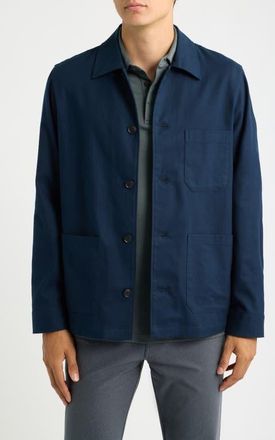 BOSS Cai Relaxed Fit Button-Up Shirt in Dark Blue at Nordstrom, Size Xx-Large