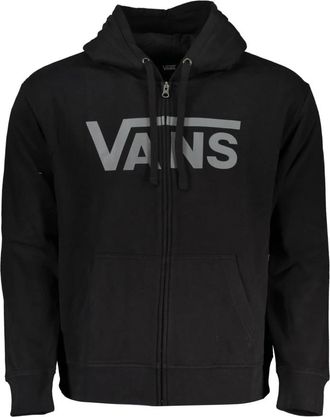 Vans Zwarte hoodie met rits en print - Heren - Vesten met rits - Zwart - XS - Hoodies & sweatvesten