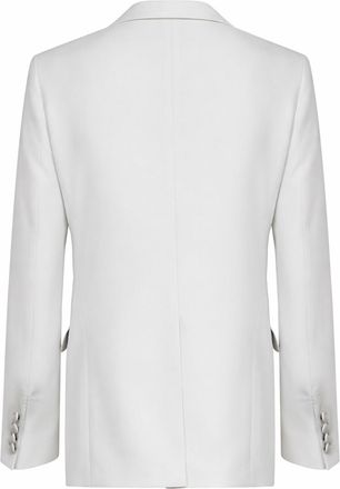 Dolce & Gabbana Mens Blazer Single-Breasted Wool Poplin Beige Virgin Jacket