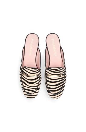 Pretty Ballerinas Round Toe Animal Print Loafer Slide in Beige at Nordstrom, Size 37
