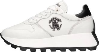 Roberto Cavalli A Calf Pasha Sneakers - Dames - Sneakers - Wit - 37 EU - Leer - Schoenen